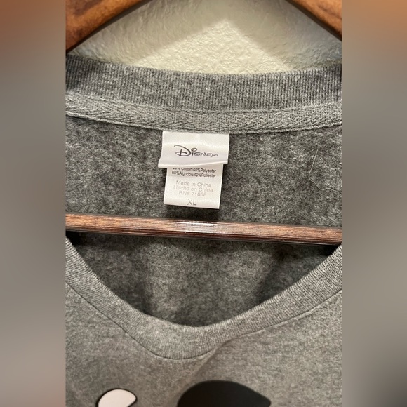 XL Grey Disney Mickey Crewneck Sweatshirt - Picture 3 of 3